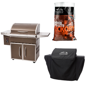 Bronze Select Elite Pellet Grill w/ Hardwood Pellets & Grill Cover