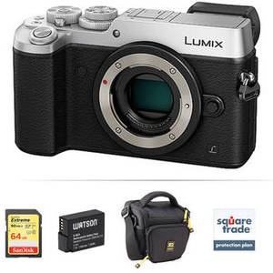 Lumix DMC-GX8 Mirrorless Micro Four Thirds Digital Camera Deluxe Kit (Silver)