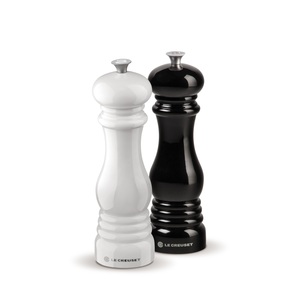 Salt and Pepper Mill Set Black and White