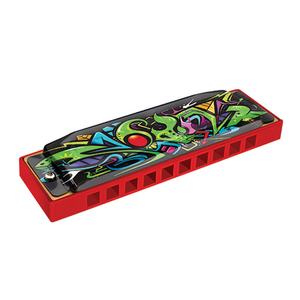 Red Dragon Tagged Harmonica Key of C