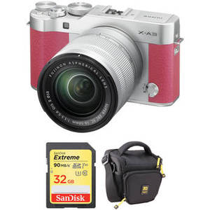 X-A3 Mirrorless Digital Camera with 16-50mm Lens Basic Kit (Pink)