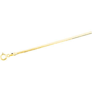 14k Yellow Gold 1.5mm Solid Flexible Herringbone Necklace -  18 Inches