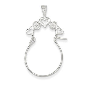 Sterling Silver Heart Charm Holder