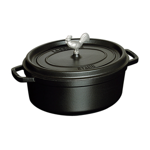 Cast Iron 5.75 Qt Coq Au Vin Cocotte Matte Black