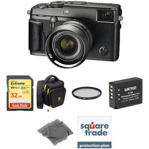 X-Pro2 Mirrorless Digital Camera with 23mm Lens Deluxe Kit (Silver)