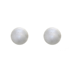 Sterling Silver 8mm Satin Finish Ball Stud Earrings