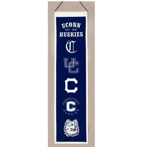 Winning Streak UCONN Huskies Wool Heritage Banner