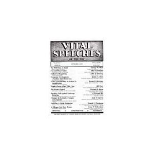 Vital Speeches of the Day - 12 Issues - 1 Year