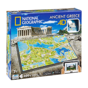 4D Cityscape Time Puzzle - National Geographic - Ancient Greece: 600 Pcs