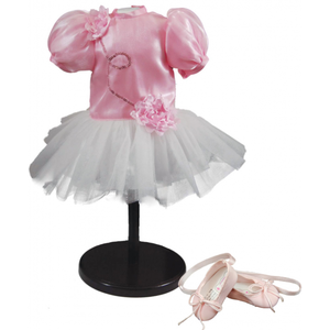 The Queen's Treasures Pink Petal Tutu Doll Ballet Dress Complete with a Pair of Ballet Shoes, Clothes & Accessories for 18 Inch Girl Dolls