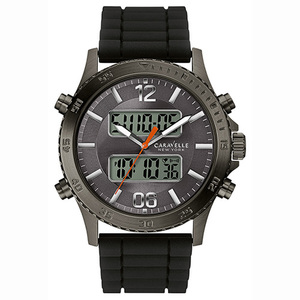 Mens Analog-Digital Black Watch Gray Dial