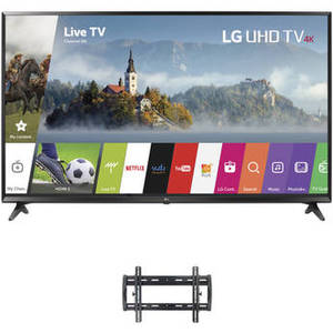 UJ6300-Series 65"-Class HDR UHD Smart IPS LED TV and Tilting Wall Mount Kit