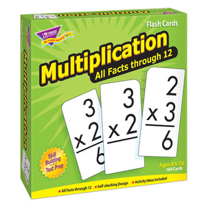 TREND Enterprises, Inc. Multiplication 0-12 All Facts Flash Cards, 169/Pkg, Bundle Of 2