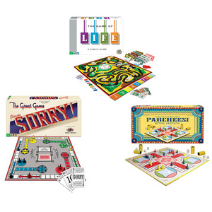 Classic Game Pack - Parcheesi Game of Life and Sorry!
