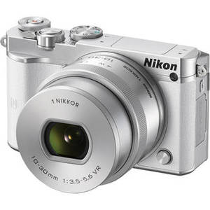 1 J5 Mirrorless Digital Camera with 10-30mm Lens (White)