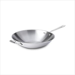 14" Stainless Steel Stir Fry Pan