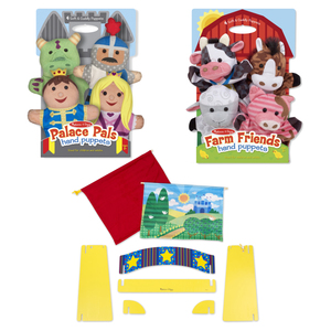 Lets Play Puppet Pals Bundle - Theater & Hand Puppets