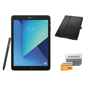 Black Galaxy Tab S3 9.7" + S Pen w/ Cover & MicroSDHC Card