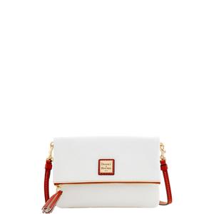 Pebble Grain Foldover Zip Crossbody