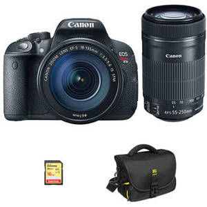 EOS Rebel T5i DSLR Camera with 18-135mm and 55-250mm Lenses Kit