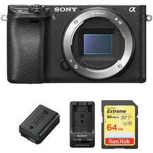 a6300 Mirrorless Digital Camera Body with Accessories Kit