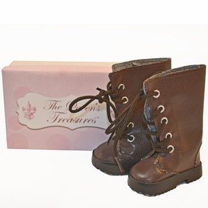 The Queen's Treasures Broown Lace-up Boots to fit 18&quot; Girl Doll