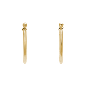 14K Yellow Gold 20mm Click Hoop Earrings