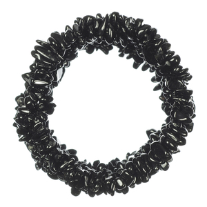 Lita Black Tourmaline Chip Stretch Bracelet
