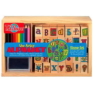 TS Shure Artsy Alphabet Wooden Stamp Set