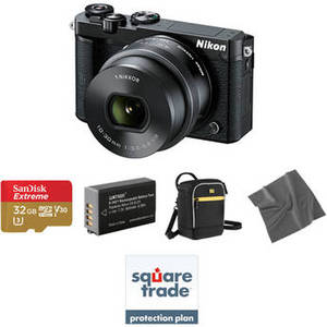 1 J5 Mirrorless Digital Camera with 10-30mm Lens Deluxe Kit (Black)