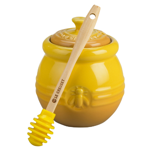 Stoneware 16 Oz. Honey Pot with Silicone Dipper