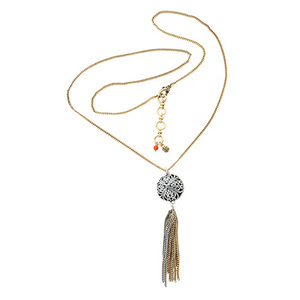 Openwork Tassel Necklace