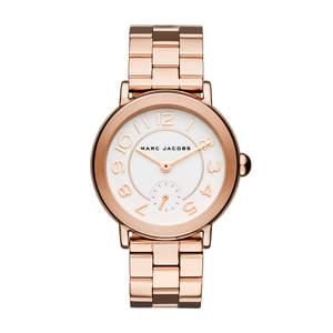 Ladies Riley Rose Gold-Tone Stainless Steel Watch White Dial