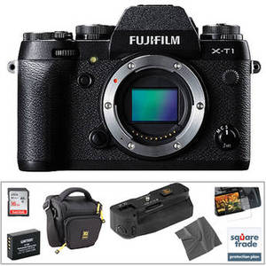 X-T1 Mirrorless Digital Camera Deluxe Kit (Body Only, Black)