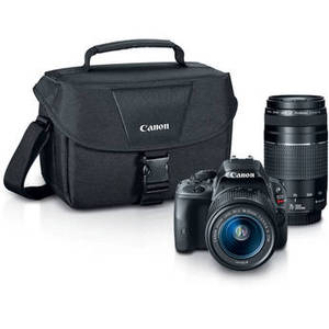 EOS Rebel SL1 DSLR Camera with 18-55mm and 75-300mm Lenses Bundle