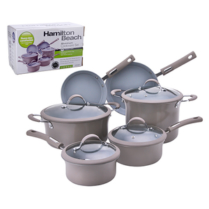 10pc Aluminum Windsor Cookware Set w/ Ceramic Interior