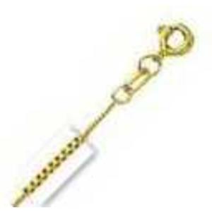 14k Yellow Gold 24 Inch 0 .6 mm Box Chain Necklace - O Ring Clasp