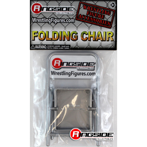 WWE Folding Chair (Silver) - Ringside Exclusive Toy Wrestling Action Figure Accessory