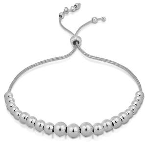 Bolo Bead Bracelet Silver