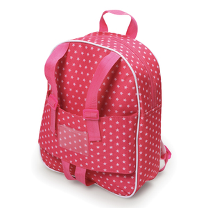 Badger Basket Doll Travel Backpack - Pink/Star
