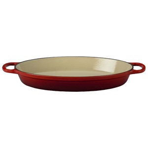 2.25qt Signature Cast Iron Oval Baker Cherry