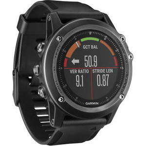 fenix 3 HR Multi-Sport Training GPS Watch (Slate Gray, Black Band