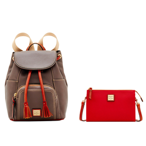 Pebble Grain Medium Murphy Backpack and Janine Crossbody