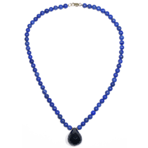 Lita 14K Lapis And Black Onyx Pendant Necklace 17"