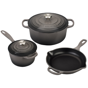 5pc Cast Iron Cookware Set Oyster