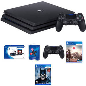 PlayStation 4 Pro Gaming Console Kit with PS VR Gran Turismo Sport Bundle, Farpoint VR, Batman: Arkham VR & Accessories