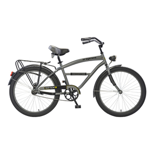 Body Glove Greystone Cruiser Bike, 24 inch wheels, oversized frame, Boy's Bike, Gunmetal Gray