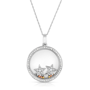 1/5Ctw Sterling Silver Shaker Pendant