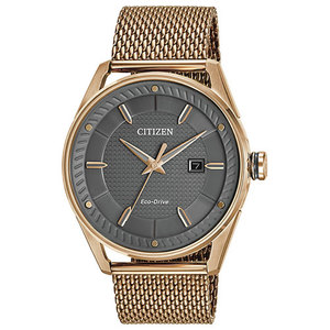 Mens Eco-Drive CTO Rose Gold-Tone Watch Gray Dial