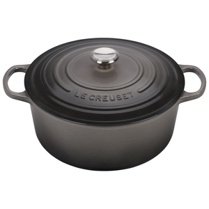 Enameled Cast Iron 9 Qt Round French Oven Oyster